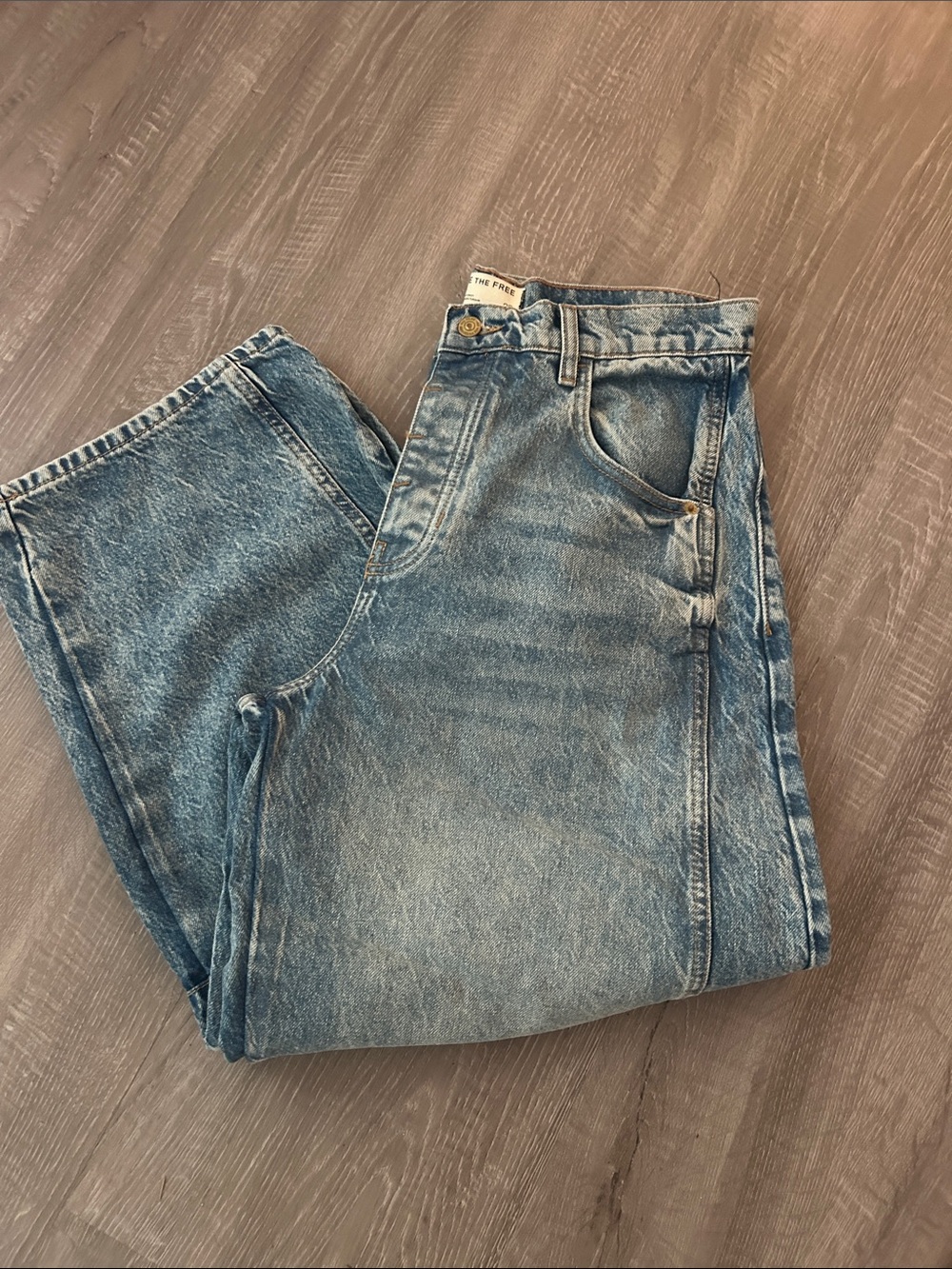 We the Free Good Luck Mid-Rise Barrel Jeans